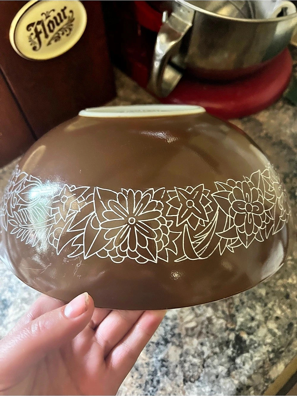 Pyrex Woodland Pattern Cinderella Mixing Bowl #444